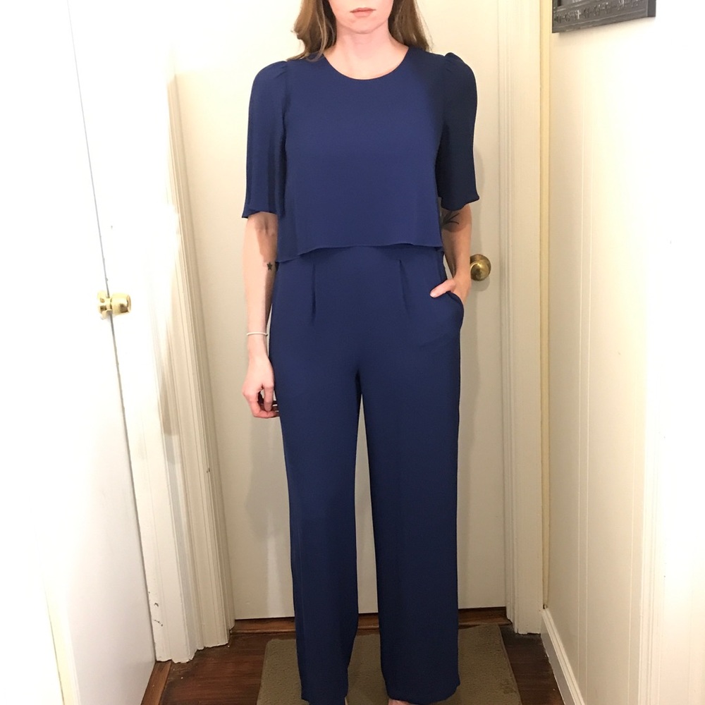 BCBG MAXAZRIA Royal Blue Jumpsuit